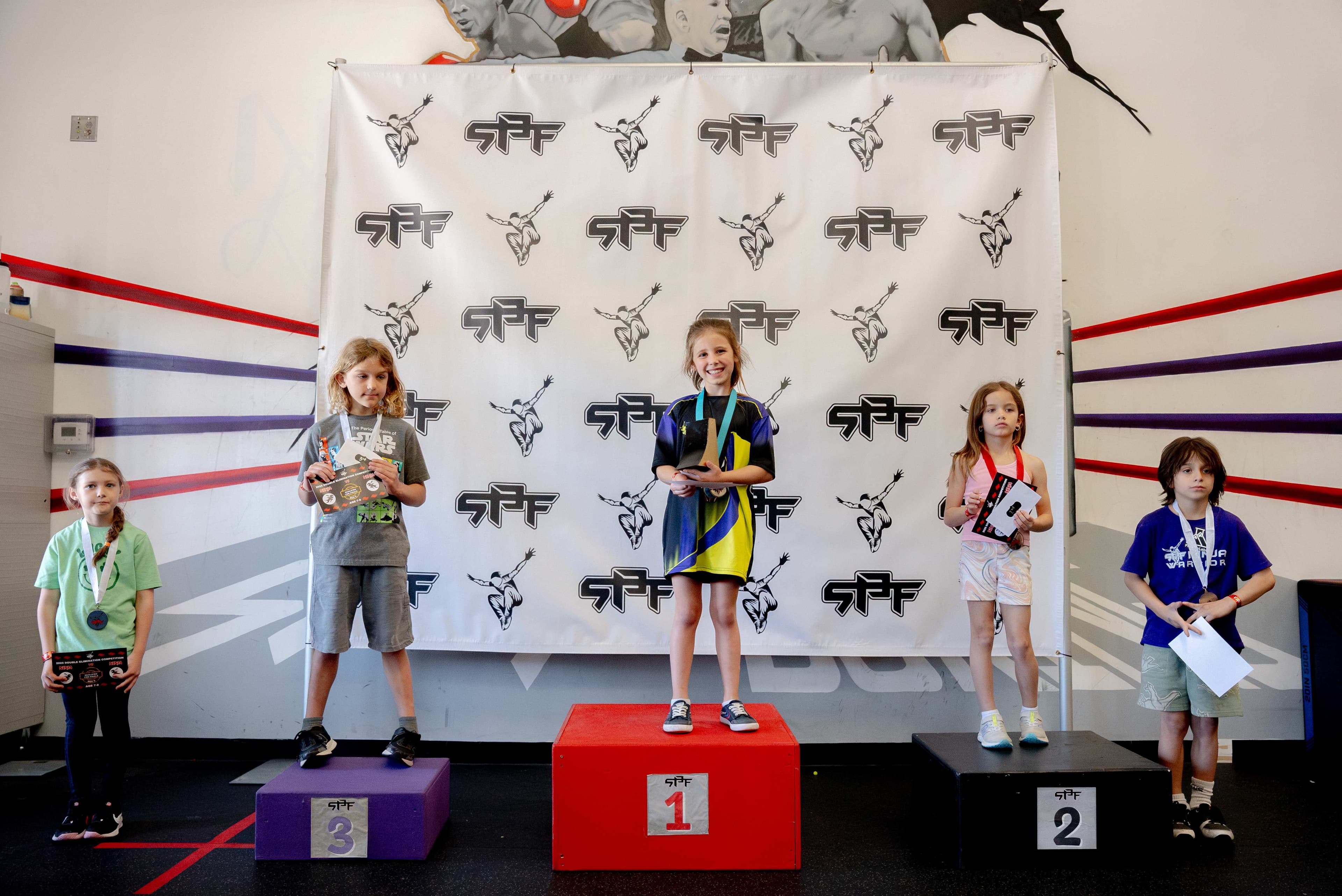 Podium winners at NES competition
